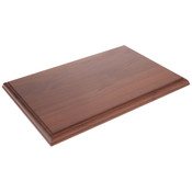 Plymor Solid Walnut Rectangular Wood Display Base with Ogee Edge, 14.875" W x 9.875" D x 0.75" H