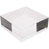Plymor Clear Polished Acrylic Square Display Block, 2" H x 5" W x 5" D
