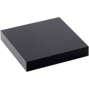 Plymor Black Acrylic Square Polished Edge Display Base, 1.25" W x 1.25" D x 0.25" H