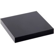Plymor Black Acrylic Square Polished Edge Display Base, 1.5" W x 1.5" D x 0.25" H