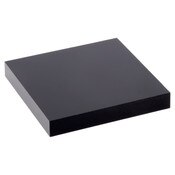 Plymor Black Acrylic Square Polished Edge Display Base, 1.5" W x 1.5" D x 0.25" H