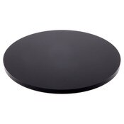 Plymor Black Acrylic Round Standard-Edge Display Base, 5" W x 5" D x 0.25" H