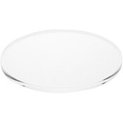 Plymor Clear Acrylic Round Standard-Edge Display Base, 5" W x 5" D x 0.25" H