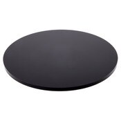 Plymor Black Acrylic Round Standard-Edge Display Base, 6" W x 6" D x 0.25" H