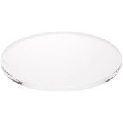 Plymor Clear Acrylic Round Standard-Edge Display Base, 7" W x 7" D x 0.375" H