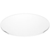 Plymor Clear Acrylic Round Standard-Edge Display Base, 8" W x 8" D x 0.25" H