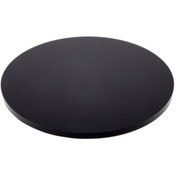 Plymor Black Acrylic Round Standard-Edge Display Base, 8" W x 8" D x 0.375" H