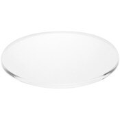 Plymor Clear Acrylic Round Standard-Edge Display Base, 8" W x 8" D x 0.375" H