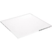 Plymor Clear Acrylic Square Standard-Edge Display Base, 6" W x 6" D x 0.25" H