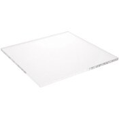 Plymor Clear Acrylic Square Standard-Edge Display Base, 7" W x 7" D x 0.25" H