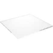 Plymor Clear Acrylic Square Standard-Edge Display Base, 7" W x 7" D x 0.25" H