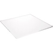 Plymor Clear Acrylic Square Standard-Edge Display Base, 8" W x 8" D x 0.25" H