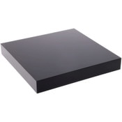 Plymor Black Polished Acrylic Square Display Block, 1" H x 7" W x 7" D