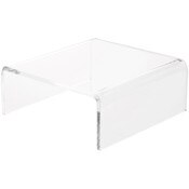 Plymor Clear Acrylic Short Square Display Riser, 2" H x 5" W x 5" D (1/8" thick)