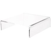 Plymor Clear Acrylic Short Square Display Riser, 2" H x 7" W x 7" D (1/4" thick)