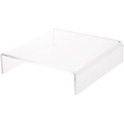 Plymor Clear Acrylic Short Square Display Riser, 2" H x 8" W x 8" D