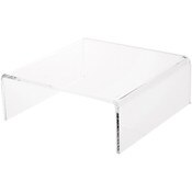 Plymor Clear Acrylic Short Square Display Riser, 3" H x 8" W x 8" D (1/4" thick)