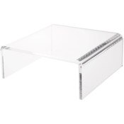 Plymor Clear Acrylic Short Square Display Riser, 4" H x 10" W x 10" D