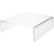 Plymor Clear Acrylic Short Square Display Riser, 4" H x 12" W x 12" D (3/8" thick)