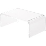 Plymor Clear Acrylic Rectangular Display Riser, 2" H x 5" W x 3" D (1/8" thick)