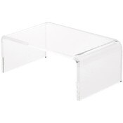 Plymor Clear Acrylic Rectangular Display Riser, 2" H x 5" W x 3" D (1/8" thick)