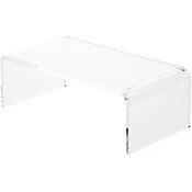 Plymor Clear Acrylic Rectangular Display Riser, 2" H x 6" W x 3" D