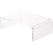 Plymor Clear Acrylic Rectangular Display Riser, 2" H x 6" W x 4" D (1/8" thick)