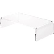 Plymor Clear Acrylic Rectangular Display Riser, 2" H x 8" W x 4" D (1/4" thick)