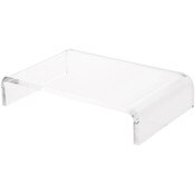 Plymor Clear Acrylic Rectangular Display Riser, 2" H x 10" W x 6" D (3/8" thick)
