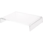 Plymor Clear Acrylic Rectangular Display Riser, 2" H x 12" W x 8" D