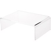 Plymor Clear Acrylic Rectangular Display Riser, 3" H x 9" W x 6" D (1/4" thick)