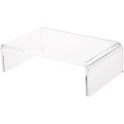 Plymor Clear Acrylic Rectangular Display Riser, 3" H x 10" W x 6" D (3/8" thick)