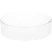 Plymor Clear Acrylic Round Cylinder Display Riser, 2" H x 8" D