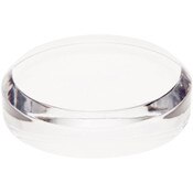 Plymor Clear Acrylic Beveled Round Display Base, 4" W x 4" D x 1" H