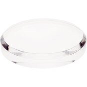 Plymor Clear Acrylic Beveled Round Display Base, 6" W x 6" D x 1" H