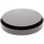 Plymor Black Acrylic Beveled Round Display Base, 5" W x 5" D x 1" H