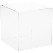 Plymor Clear Acrylic Display Case with No Base, 5" x 5" x 5"