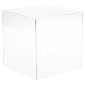 Plymor Clear Acrylic Display Case with No Base, 7" x 7" x 7"