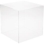 Plymor Clear Acrylic Display Case with No Base, 9" x 9" x 9"