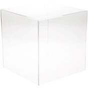 Plymor Clear Acrylic Display Case with No Base, 11" x 11" x 11"