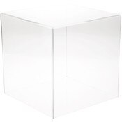 Plymor Clear Acrylic Display Case with No Base, 11" x 11" x 11"