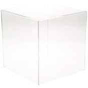 Plymor Clear Acrylic Display Case with No Base, 11" x 11" x 11"