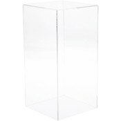 Plymor Clear Acrylic Display Case with No Base, 6" x 6" x 12"