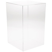 Plymor Clear Acrylic Display Case with No Base, 9" x 9" x 14"