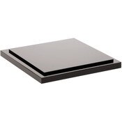 Plymor Black Acrylic Base for Square Clear Acrylic Display Case, 5" x 5"