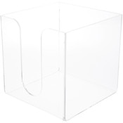 Plymor Clear Acrylic Tall-Stack Napkin Holder, 6.25" H x 6.25" W x 6.25" D (Holds 6" Square Napkins)