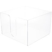 Plymor Clear Acrylic Tall-Stack Napkin Holder, 6.25" H x 9.25" W x 9.25" D (Holds 7.5" x 8.5" Napkins)