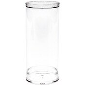 Plymor Plastic Action Figure Tube, 2" wide by 4.5" tall, with Clear Acrylic Base
