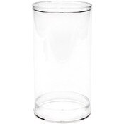 Plymor Plastic Action Figure Tube, 3" wide by 5.5" tall, with Clear Acrylic Base