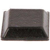 Adhesive Rubber Protective Feet - Square Black .5"